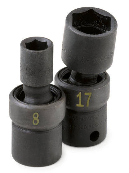 7/16" 3/8" Drive 6 Point Swivel Fractional Impact Socket