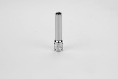 7/32" 1/4" Drive 12 Point Fractional Deep Chrome Socket
