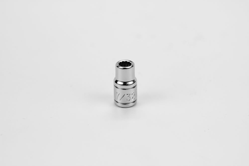 7/32" 1/4" Drive 12 Point Fractional Standard Chrome Socket