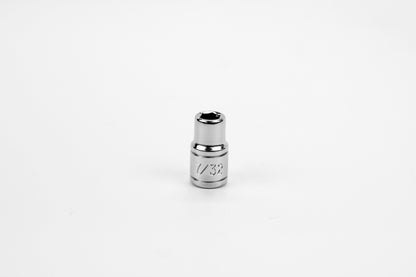 7/32" 1/4" Drive 6 Point Fractional Standard Chrome Socket