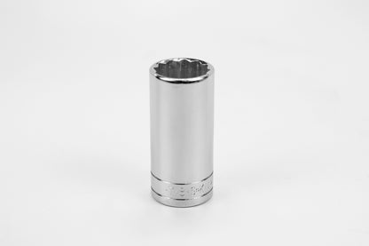 7/8" 3/8" Drive 12 Point Fractional Deep Chrome Socket