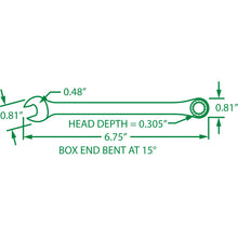 Load image into Gallery viewer, 8 mm X-Frame® 6 pt Metric Combination Wrench
