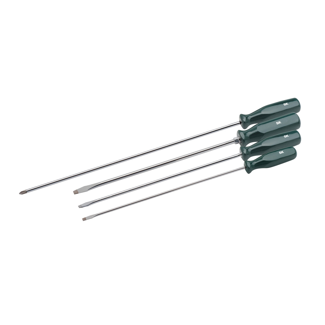 4 Piece SureGrip Extra Long Reach Screwdriver Set