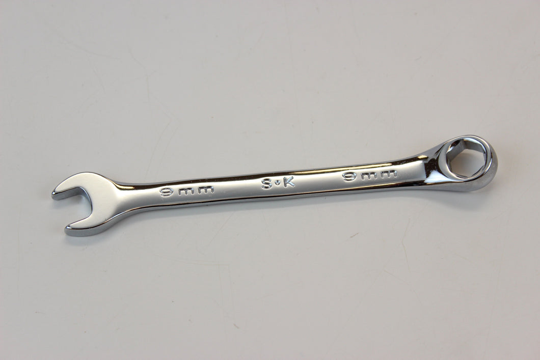 9 MM 12 POINT METRIC REGULAR COMBINATION CHROME WRENCH