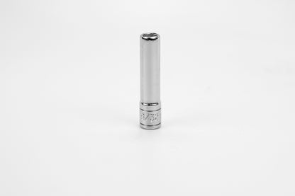 9/32" 1/4" Drive 6 Point Fractional Deep Chrome Socket