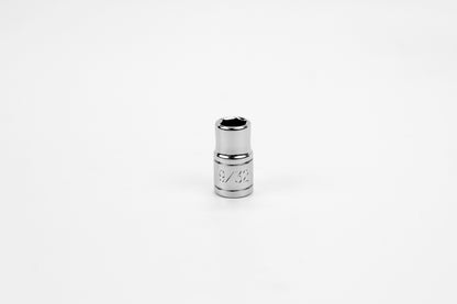 9/32" 1/4" Drive 6 Point Fractional Standard Chrome Socket