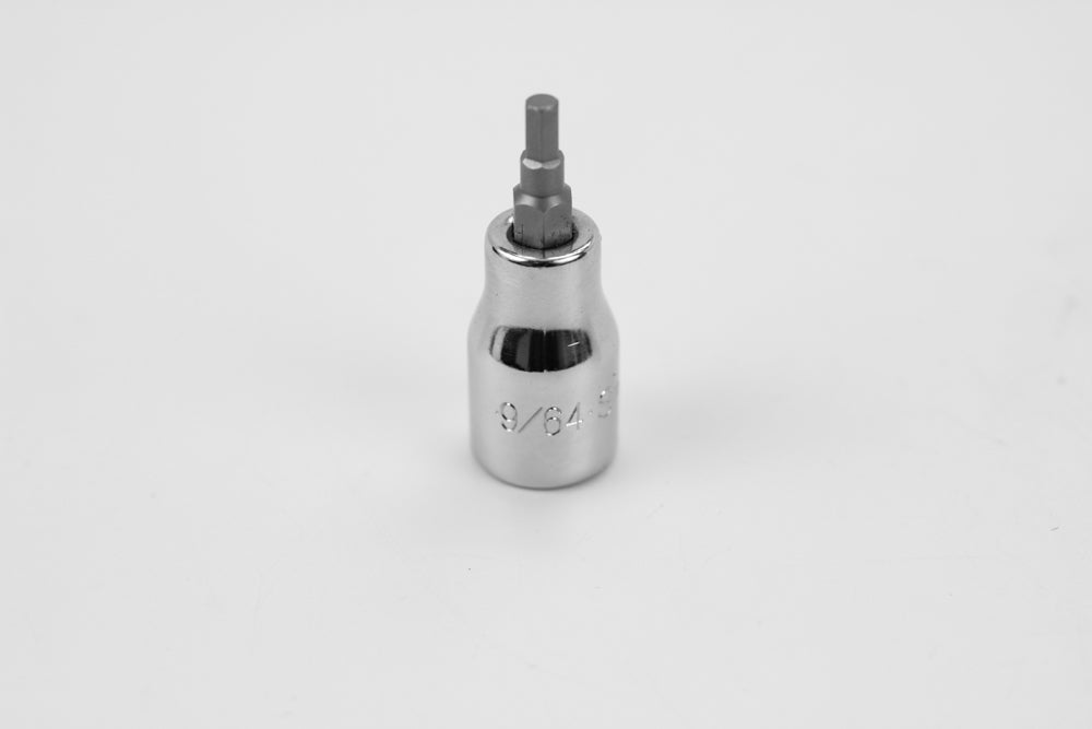 9/64" 3/8" Drive Hex Chrome Bit Socket