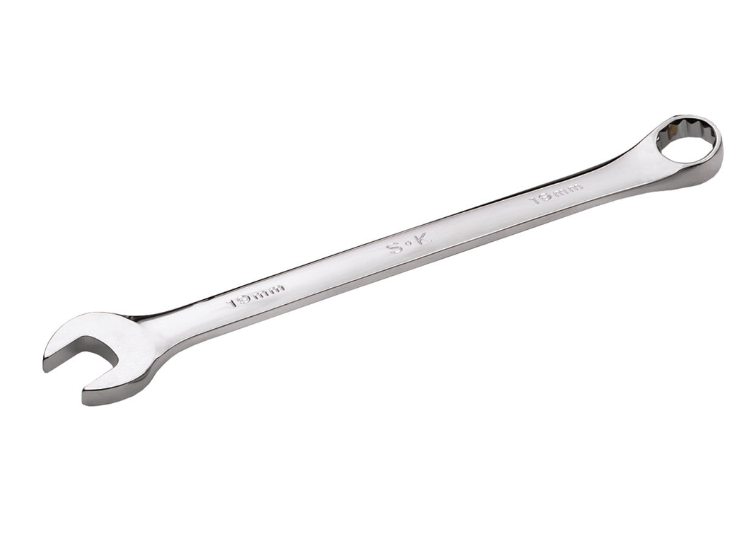 1" 12 Point Fractional Regular Combination Chrome Wrench